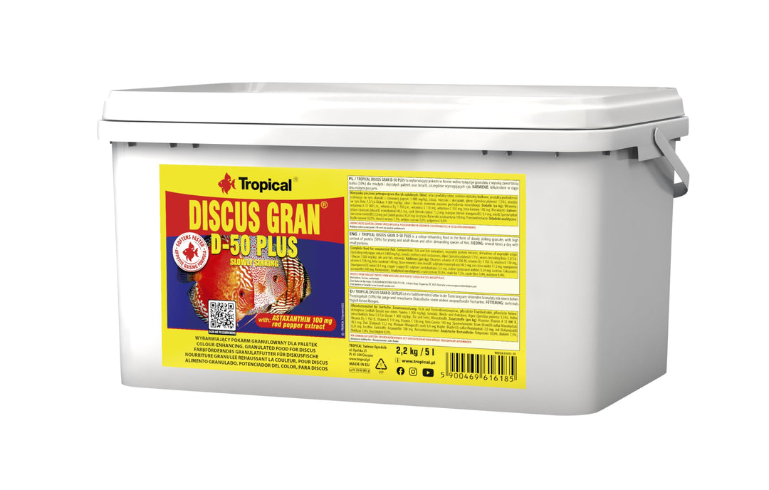 Tropical Discus Gran D-50 Plus, 1er Pack (1 x 5 l)