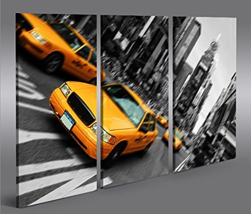 islandburner Bild Bilder auf Leinwand Yellow Cabs NYC Taxi New York City 3p XXL Poster Leinwandbild