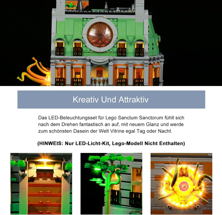 Led Licht Set für Lego 76218 Marvel Sanctum Sanctorum Building Set with Doctor Strange, Licht-Kit Le