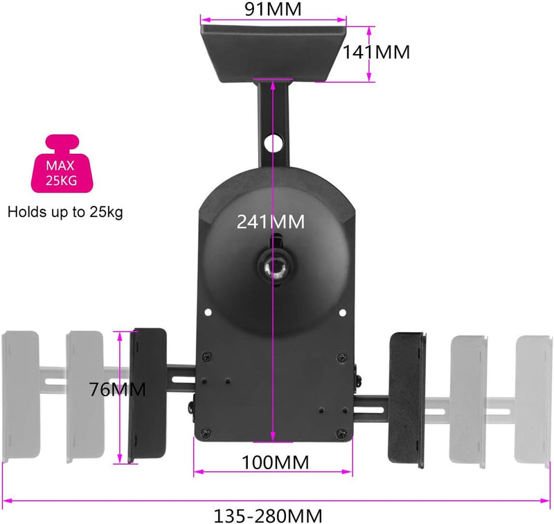 suptek Lautsprecher Wandhalterung, Lautsprecher Ständer für Grosse Umgebungslautsprecher, Halten Sie
