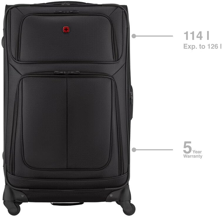 WENGER Sion Large Weichschalenkoffer mit 4 Rollen, Trolley, Gross, 114 (126) l, Erweiterbar, Damen H