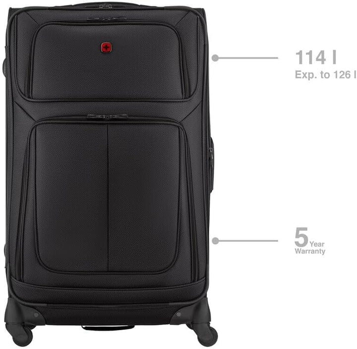 WENGER Sion Large Weichschalenkoffer mit 4 Rollen, Trolley, Gross, 114 (126) l, Erweiterbar, Damen H