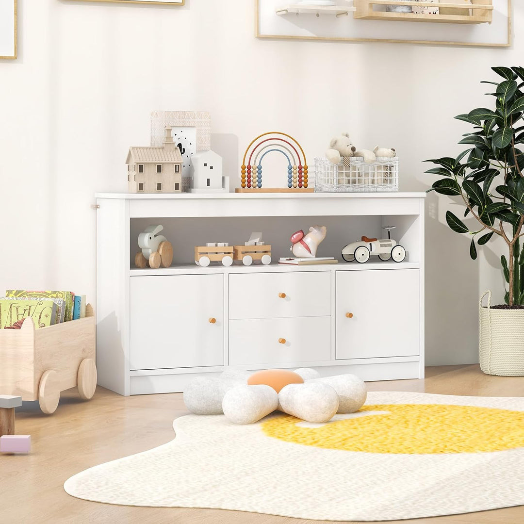 DREAMADE Kinderregal, Spielzeugschrank mit 3 Schubladen, Kinderzimmer Aufbewahrung Spielzeug Organiz