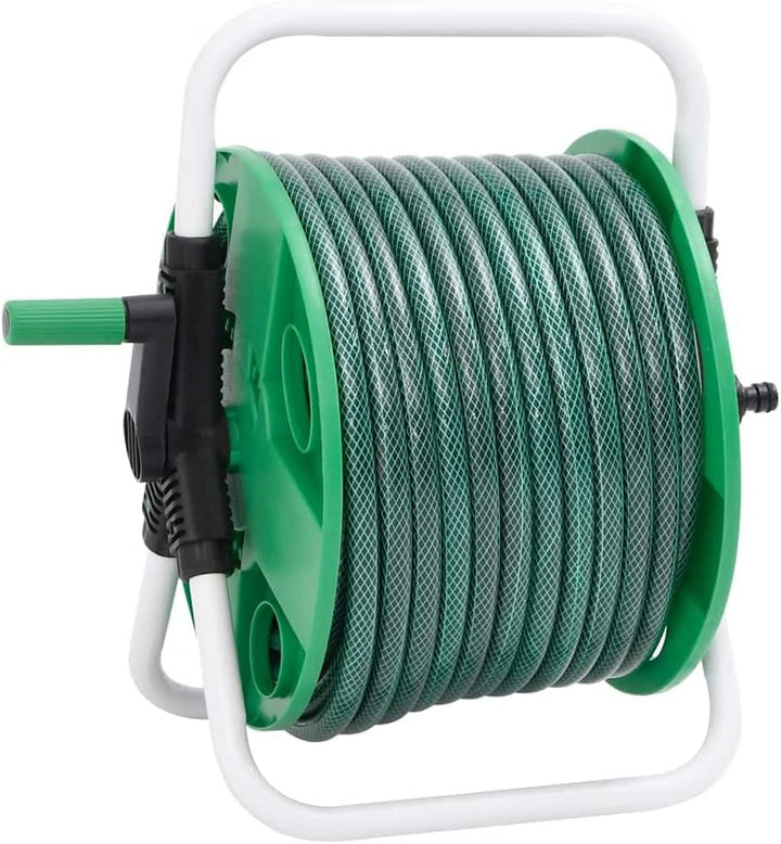 vidaXL Schlauchtrommel, Schlauchaufroller Freistehend mit 50 m Schlauch, Gartenschlauch mit Anschlus