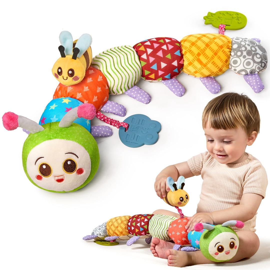 TUMAMA KIDS Baby Spielzeug 0 3 6 Monate Raupe spielzeug, Montessori Sensorik Spielzeug, Baby-Mädchen