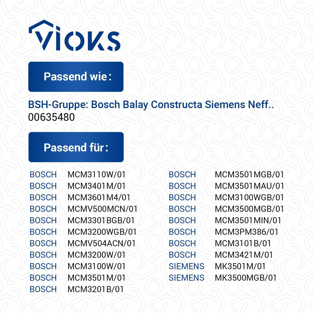 VIOKS Träger Ersatz für Bosch Siеmens 635480 00635480 Motor Kupplung Werkzeughalter Halterung für Kn