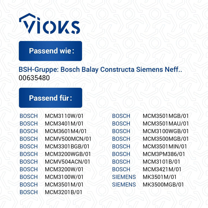 VIOKS Träger Ersatz für Bosch Siеmens 635480 00635480 Motor Kupplung Werkzeughalter Halterung für Kn