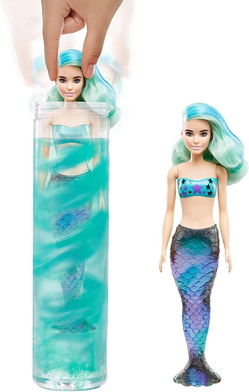 Barbie GTP43 - Color Reveal Puppe mit Enthüllungseffekt mit 1 Überraschungspuppe und 7 weiteren Über