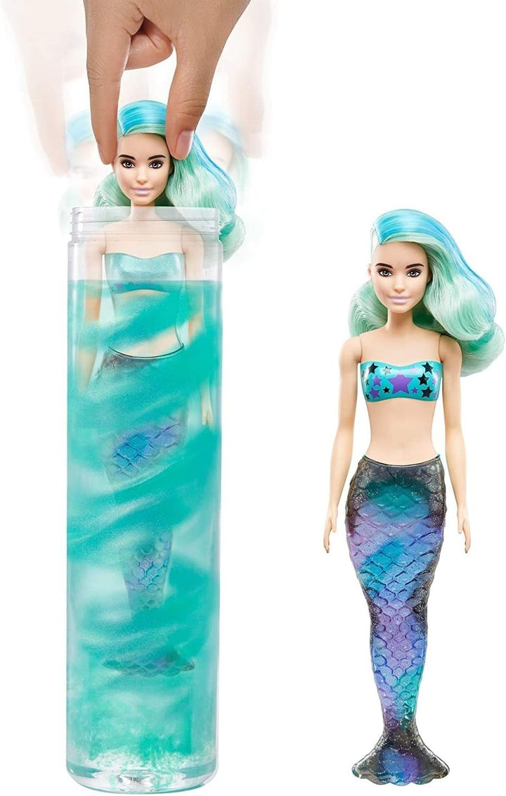 Barbie GTP43 - Color Reveal Puppe mit Enthüllungseffekt mit 1 Überraschungspuppe und 7 weiteren Über