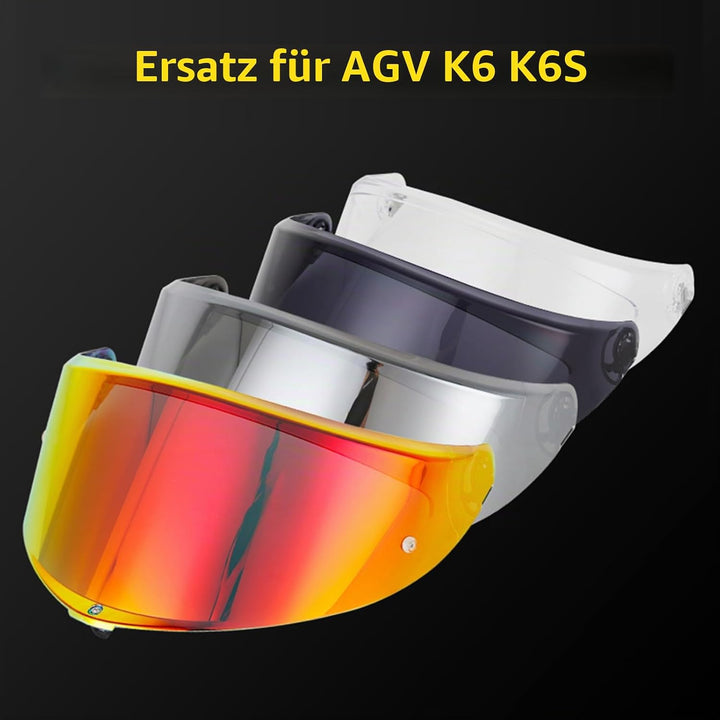 Shkalacar Helmvisier Ersatz für AGV K6 K6S, Integralhelm Visier UV-Beständig, Beschlagfrei und Kratz