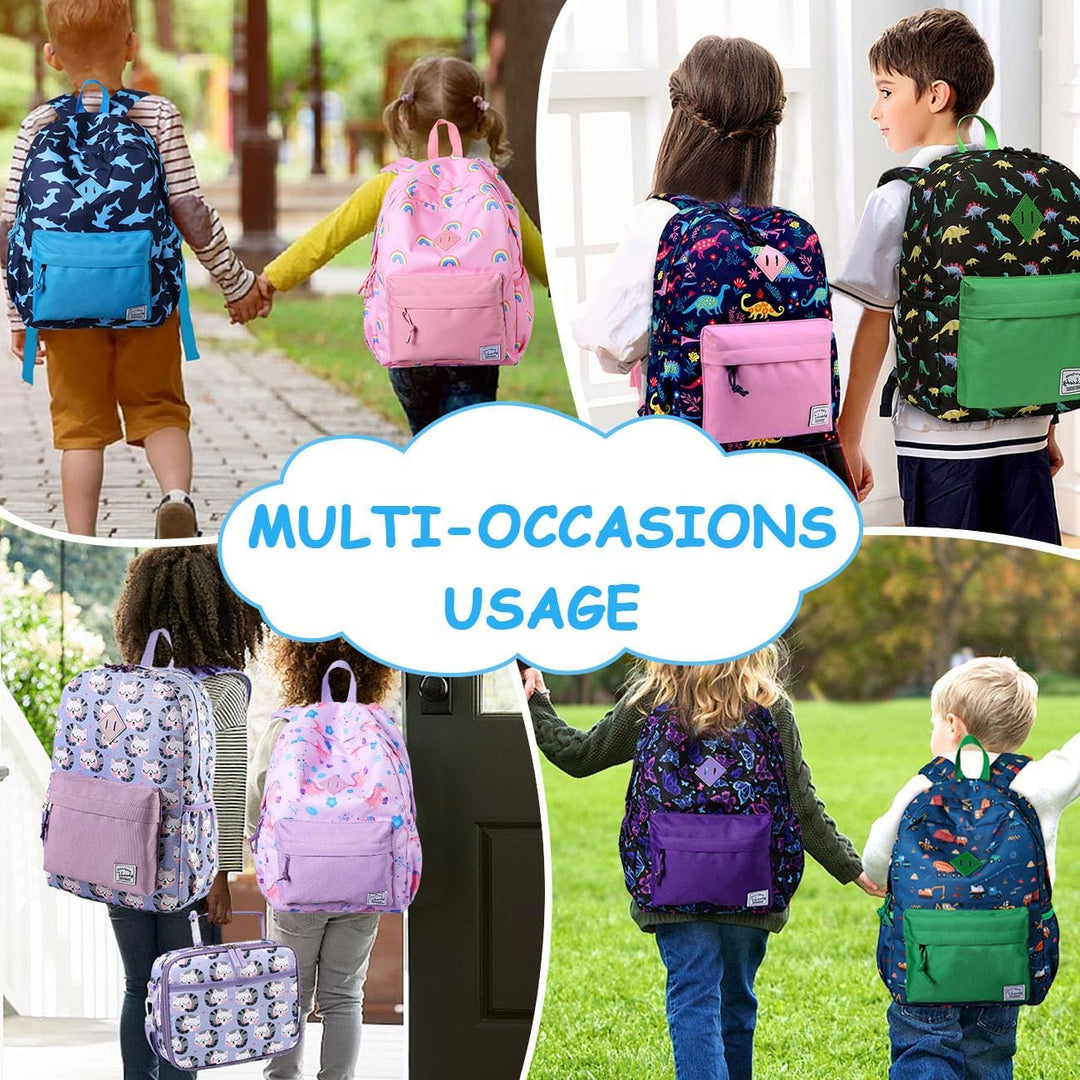 VASCHY Kinderrucksack Jungen Mädchen, Niedlich Wasserdicht Vorschule Kinder Rucksack Kindergarten Kl