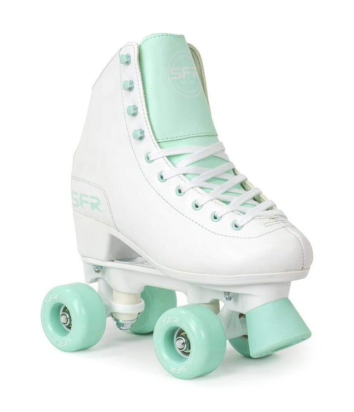 Sfr Skates Unisex, Jugend Figure Quad Skates Rollschuhe Kinder 34 Mehrfarbig (Weiss / Grün), 34 Mehr