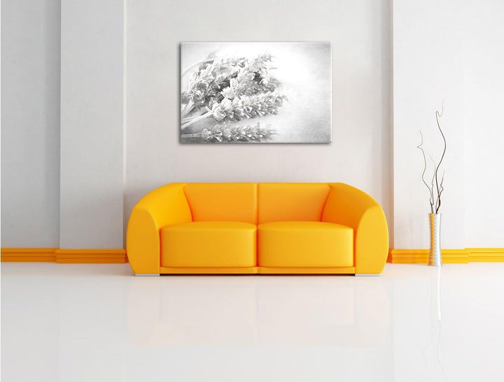 Pixxprint getrockneter Lavendel Kunst als Leinwandbild/Grösse: 100x70 cm/Wandbild/Kunstdruck/fertig