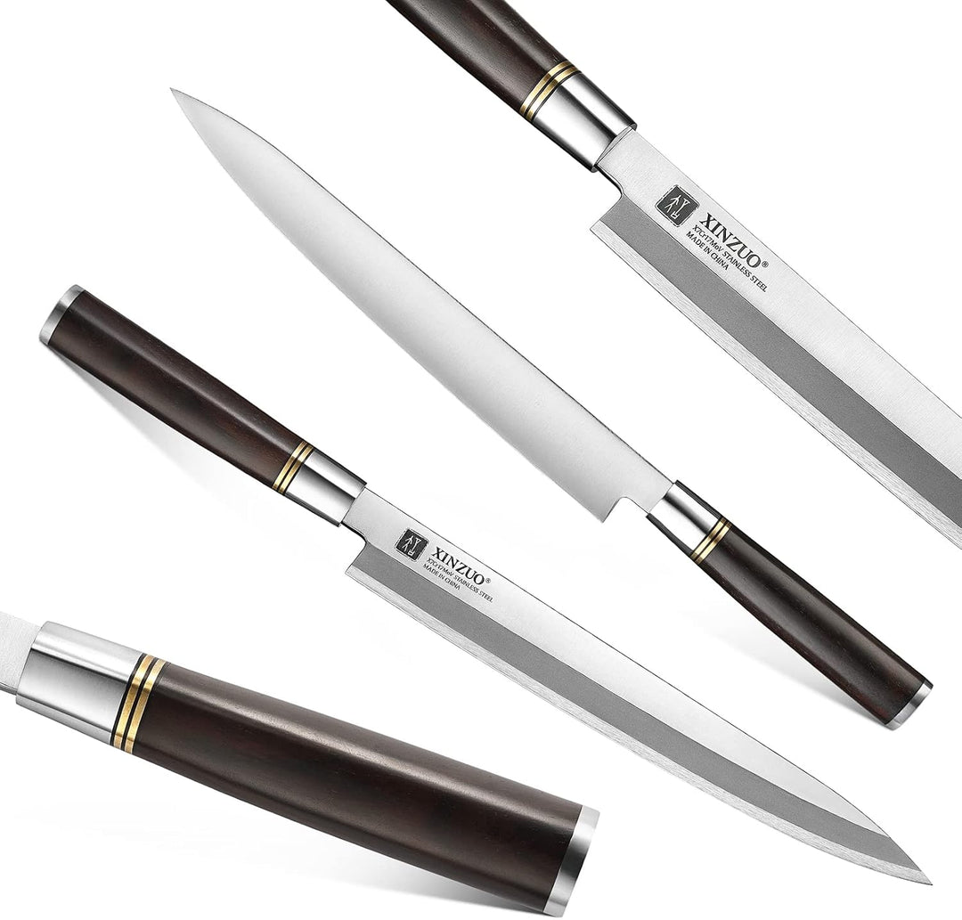 XINZUO 27cm Yanagiba Messer X7Cr17MoV Edelstahl, Sashimi Sushi Messer Einzelfase Klinge-Japanisches