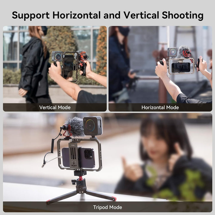 SmallRig Universal Smartphone Video Rig All-in-One Handy Video Kit für Video Creators, Aluminium Han