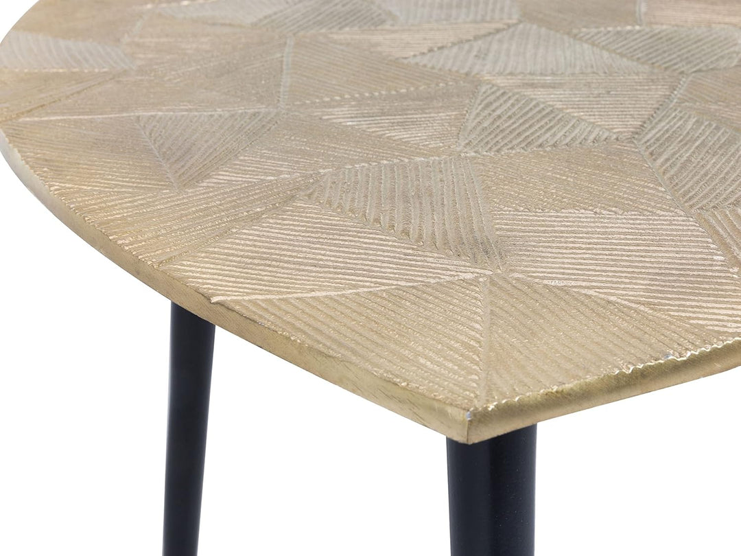 M2 Kollektion Singh 1 Couchtisch/Beistelltisch/Tischset, Metall, gold, Durchmesser, Höhe 40cm