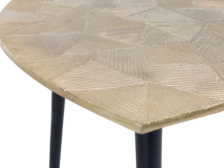 M2 Kollektion Singh 1 Couchtisch/Beistelltisch/Tischset, Metall, gold, Durchmesser, Höhe 40cm