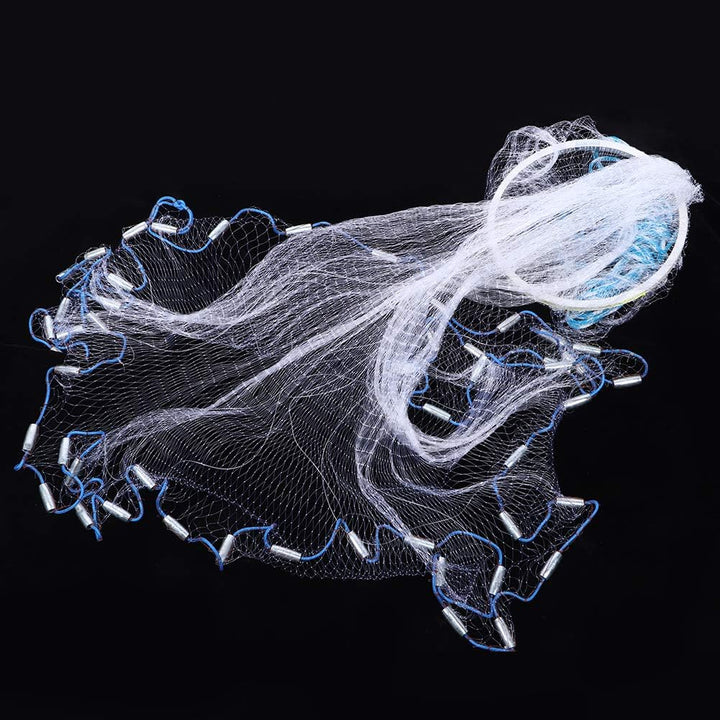 Wurfnetz Zum Fischen, Tragbares Fischernetz, Nylon Mesh Fischnetz zum Fangen von Angelnetz Angelzube