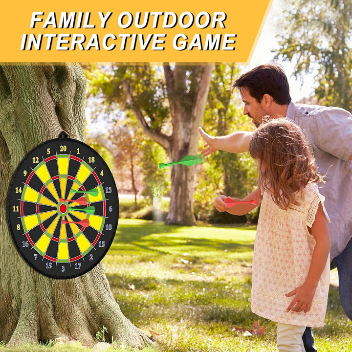 29" Dartscheibe Kinder,Doppelseitige Wurfspiel Kinder Spielzeug,Dartspiel Mit 12 Klettball & 6 Klett