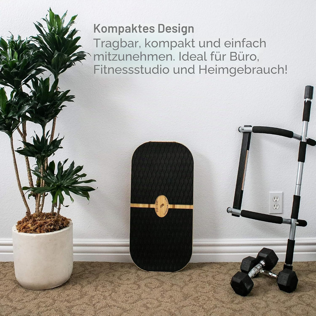 Blue Planet Balance Surfer 7-in-1 Bamboo Wooden Balance Board Trainer für Büro, Gym &amp; Home | Ideal f