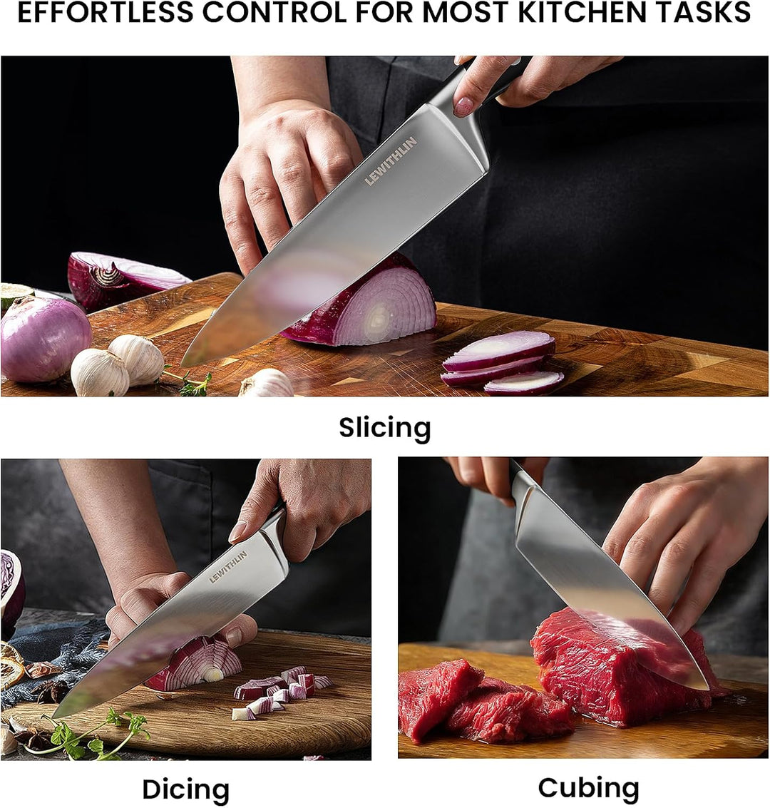 Kochmesser 20cm Profi Küchenmesser Messer Scharf Deutsch 1.4116 Edelstahl Chefmesser Tranchiermesser