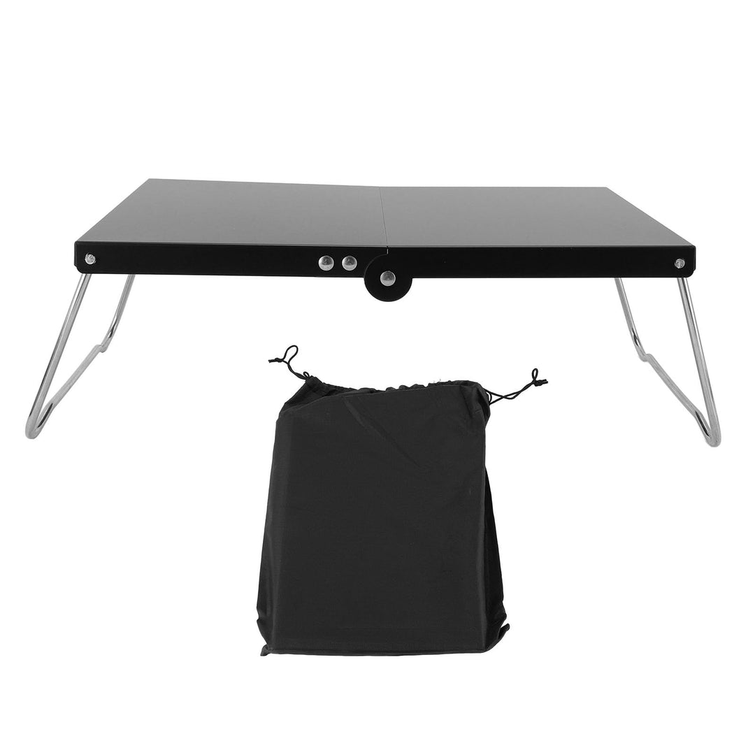 Klappertisch Edelstahl, tragbarer Mini -Strandtisch, kompakter Camping -Seitentisch für das Kochen i