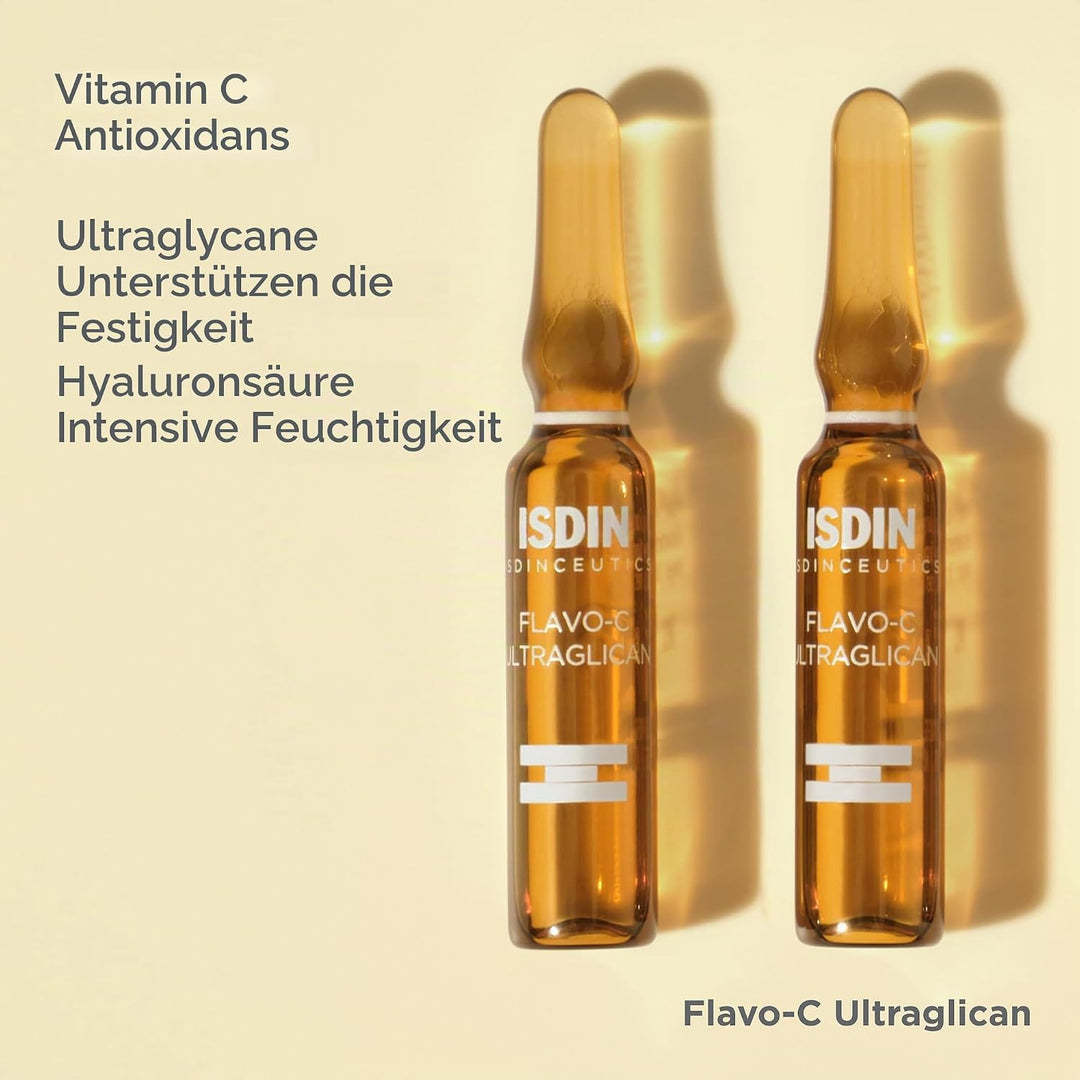 ISDIN Isdinceutics Flavo-C Ultraglican antioxidatives Tagespflege-Serum | Schützt die Haut vor Schäd