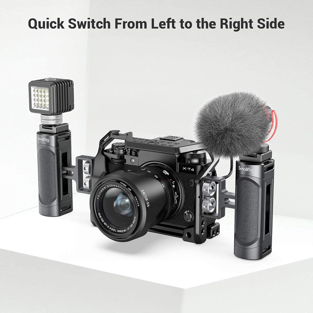 SMALLRIG Mini Seitengriff Side Handle mit doppelter 1/4”-20 Schrauben für DSLR Kamera Cage, Up and D