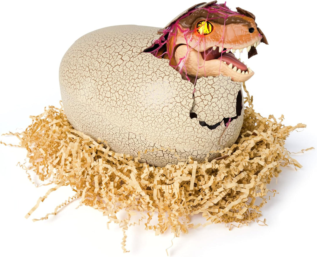 Primal Hatch, Jurassic World, Interaktiver T-Rex im Ei, 100+ Soundeffekte und Reaktionen, Spielzeug