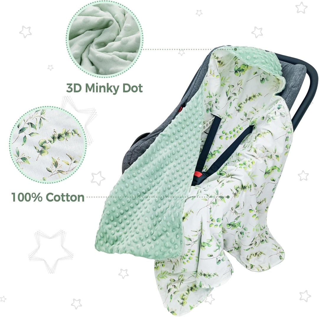 Miracle Baby Einschlagdecke Babyschale Sommer Baumwolle Reversible Decke Universal Kuscheldecke 90x9
