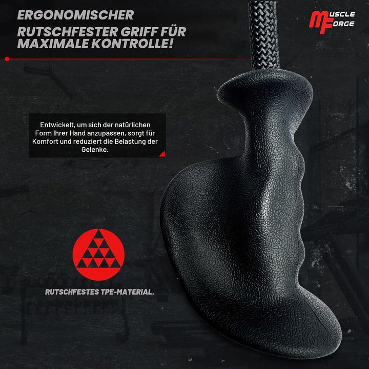 MuscleForge® Ergonomisches Trizepsseil, Trizepsgriff Seil für Latzug, Seilzug, Kraftstation, Griff f