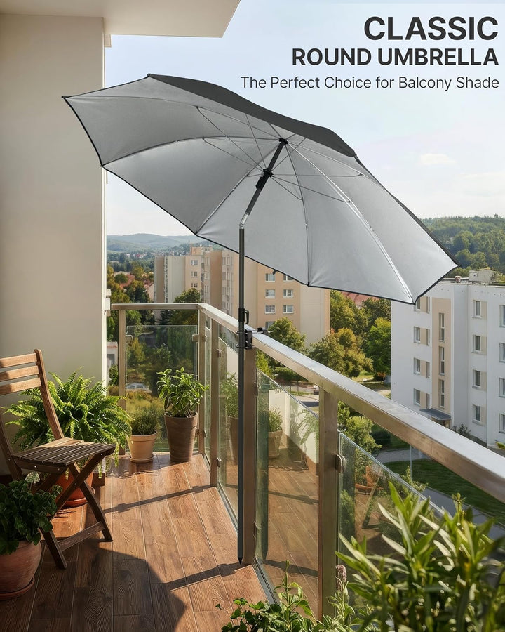 4smile Strandschirm SunnyJoy, Ø 180 cm - UPF 50+ Sonnenschirm Strand mit Hülle, Sonnenschirm Balkon
