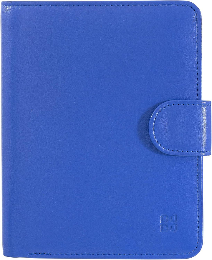 DUDU Damen Portemonnaie aus weichem buntes Leder, RFID-Block, Reissverschluss und Kreditkartenhalter