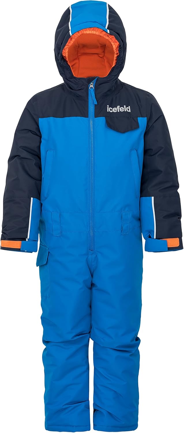 Schneeoverall/Skianzug wasserdicht für Kinder (PFC-frei) 98-104 blau / marine, 98-104 blau / marine