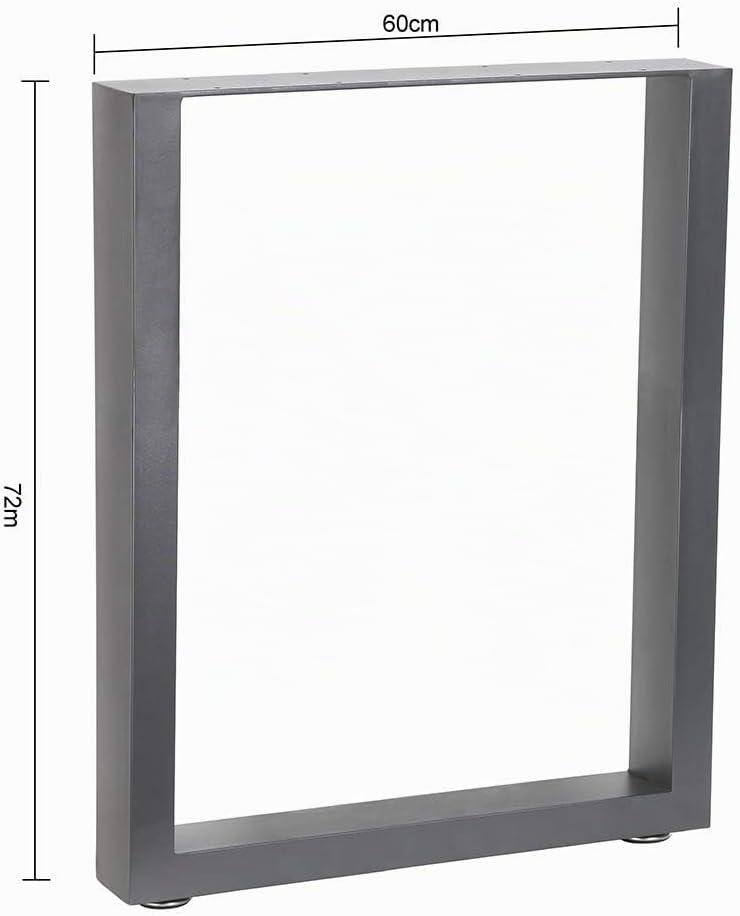 Melko 2X Tischkufen aus Vierkantprofilen 80x40 mm Tischuntergestell 60 x 72 cm Tischbeine inkl. Bode