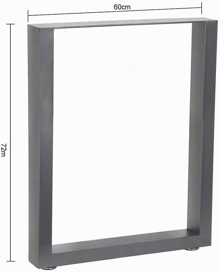 Melko 2X Tischkufen aus Vierkantprofilen 80x40 mm Tischuntergestell 60 x 72 cm Tischbeine inkl. Bode