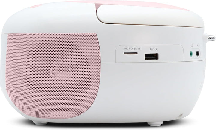 CD Player Radio Eden Bluetooth, MP3 mit USB-Anschluss, Micro-SD-Karte - Rosa - Metronic 477185