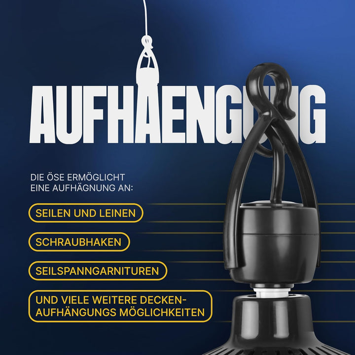 Bestlivings Mobiler Deckenventilator mit Stecker und Schalter, 220V-240V / 5 Watt, Ø40 cm Portabler