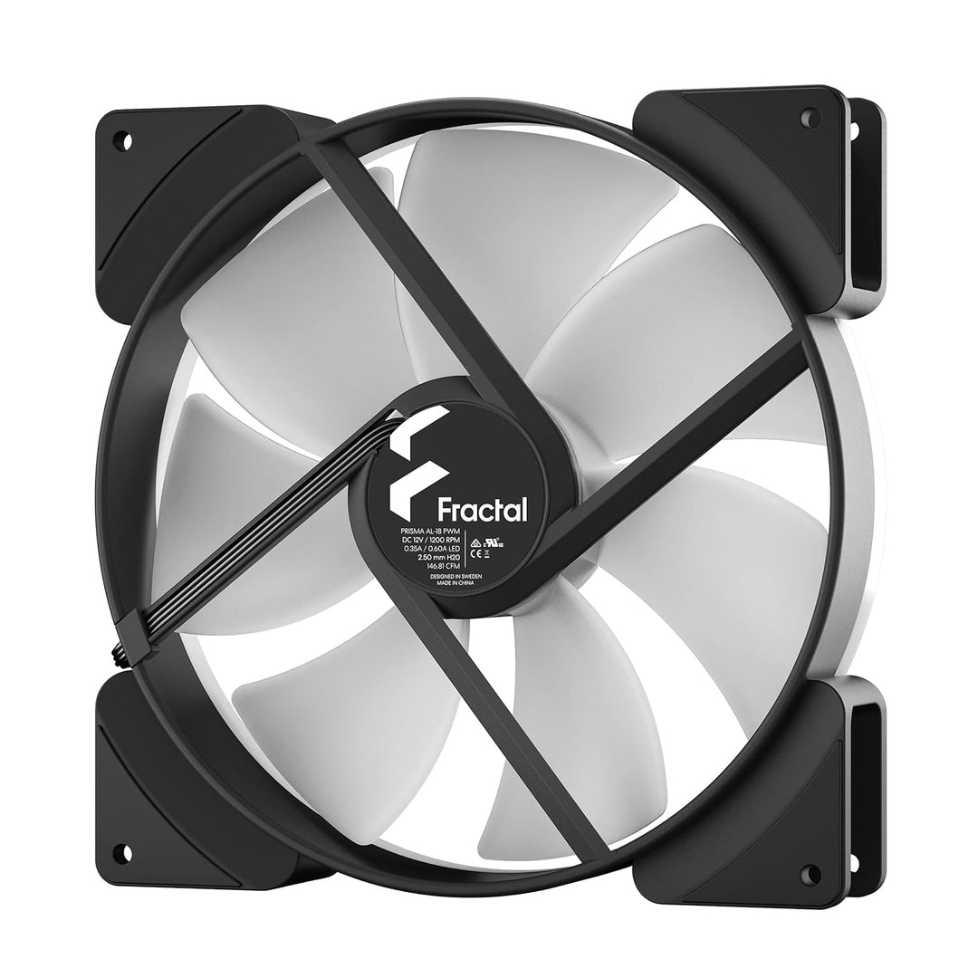 Fractal Design Prisma AL-18 - PWM 180 mm Addressable RGB LED LLS Bearing Computer Case Fan