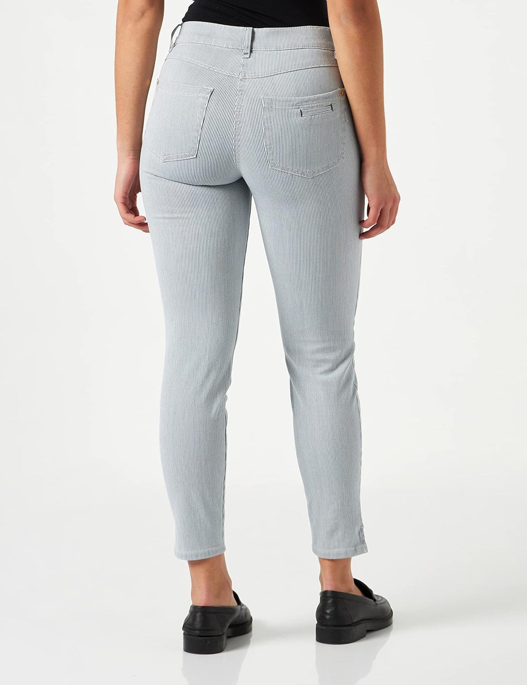 Gerry Weber Damen Jeans 40 Blau/Ecru/Weiss Streifen, 40 Blau/Ecru/Weiss Streifen