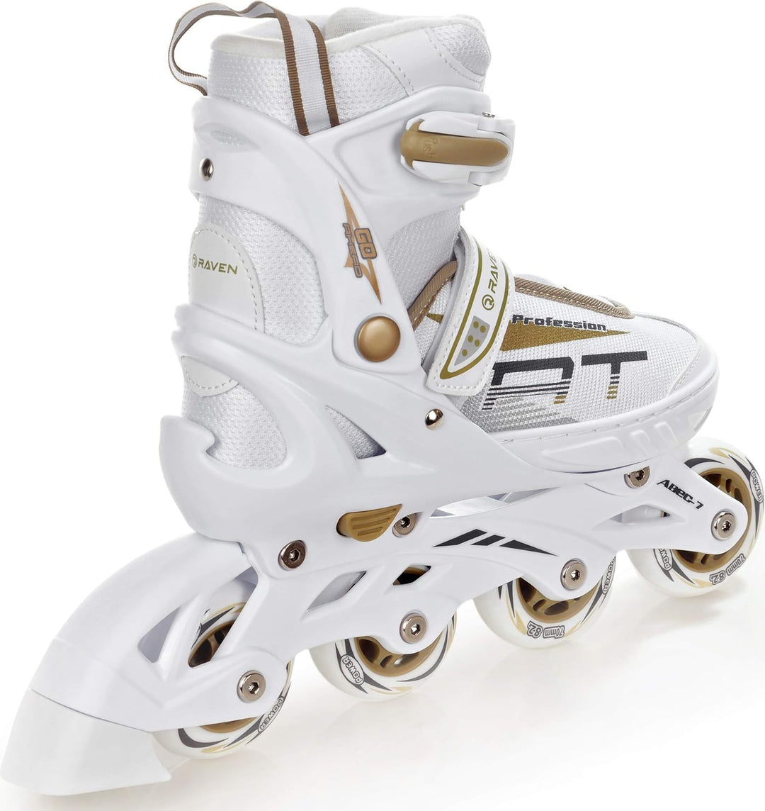 RAVEN Profession Inlineskates 38-42(25cm-27,5cm) White/Gold, 38-42(25cm-27,5cm) White/Gold