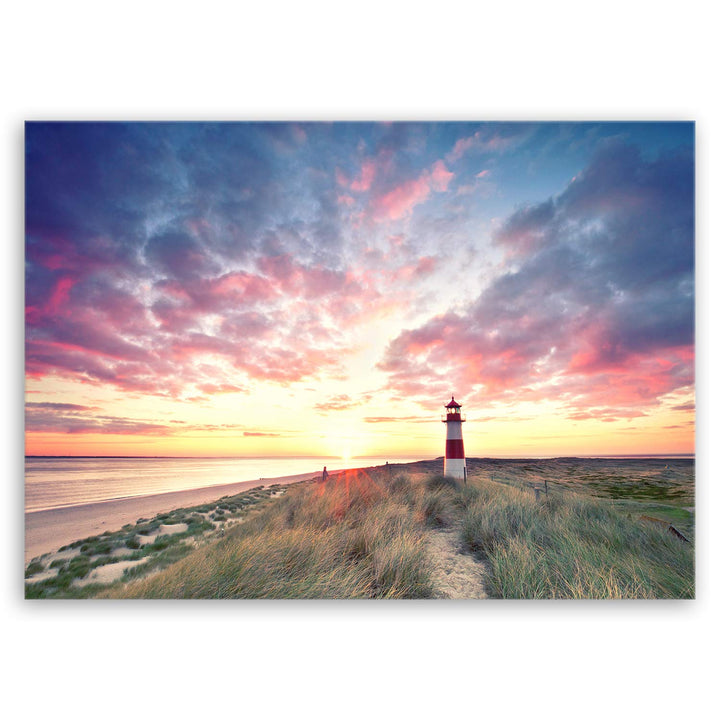 ge Bildet Bild auf Leinwand | Landschaftsbilder - Leuchtturm auf Sylt T in 70x50 cm als Wandbild | W