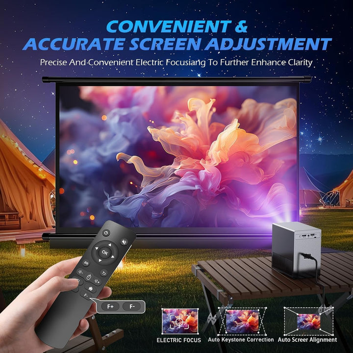 Mini Beamer 4k Heimkino, Mini Projektor 4K Support, Smart Projector Mini Projector TV Portable Video