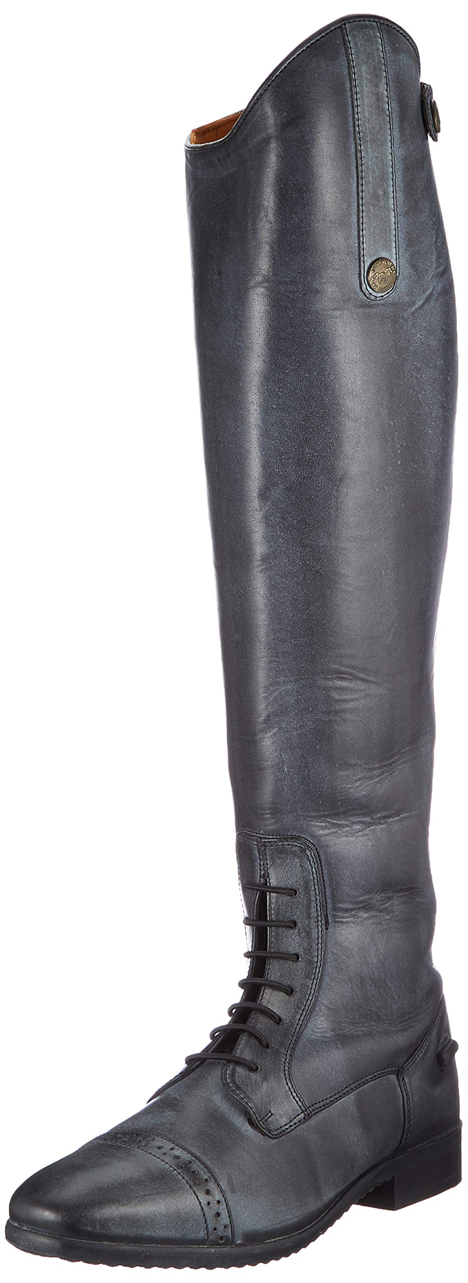HKM Herren Reitstiefel Valencia Standardlänge/Weite 45 EU Schwarz Grau, 45 EU Schwarz Grau