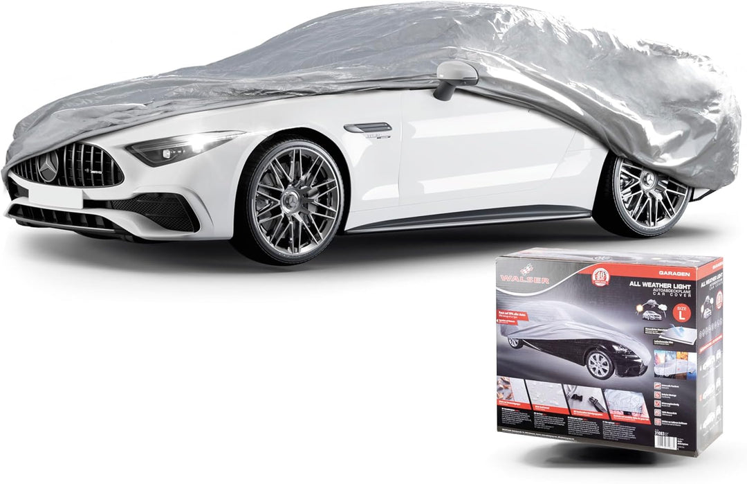 WALSER Abdeckplane Auto All Weather Light, Abdeckplane wasserdicht, 100% wetterfeste Auto Abdeckplan