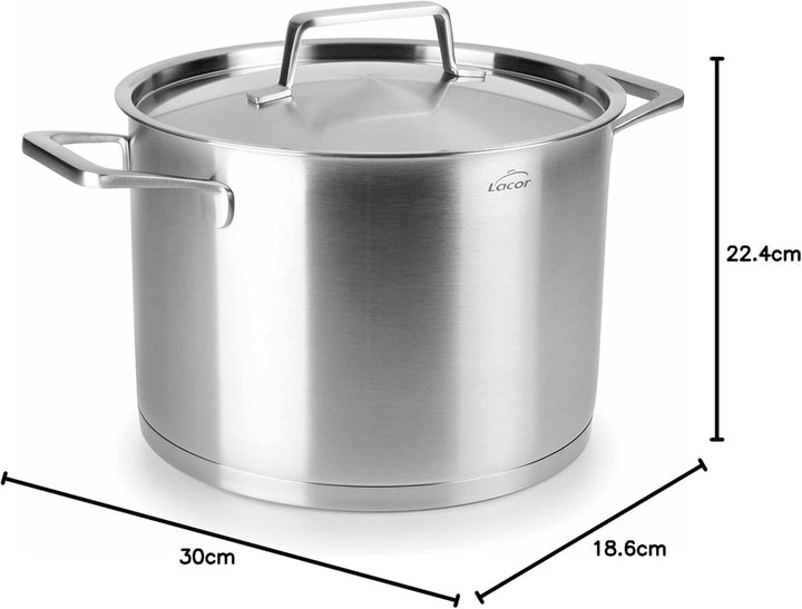 Lacor FLEISCHTOPF MIT Deckel Foodie 20X15.5CM, Edelstahl, Grey, 29 x 22 x 18 cm