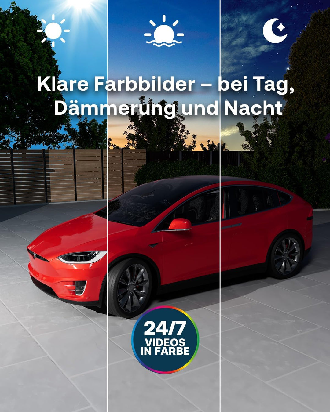 Arlo Ultra 3 Überwachungskamera Aussen WLAN, Kabellos, 4K UHD, KI-Erkennung, Auto-Tracking, Farb-Nac