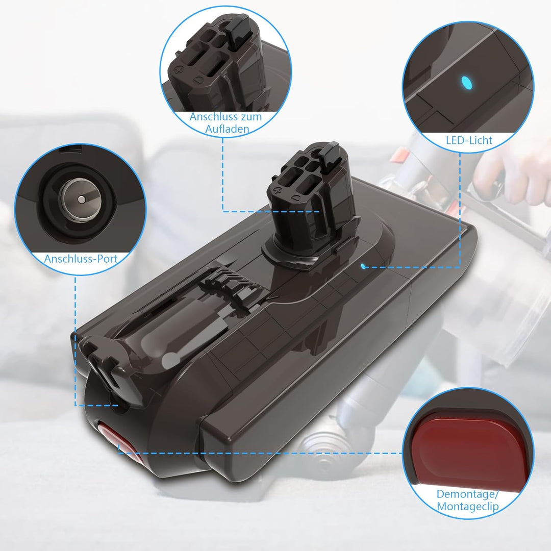 V11 Akku kompatibel mit Dyson SV15/SV16/V11 Outsize, Torque Dribe, Animal Cordless Stick/ V11 Absolu