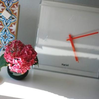 Kartell 190010 Tic und Tac, Wall Clock, Orangerot Deckende Farben , 30.0x30.0x8.0 cm Rosso Aranciato