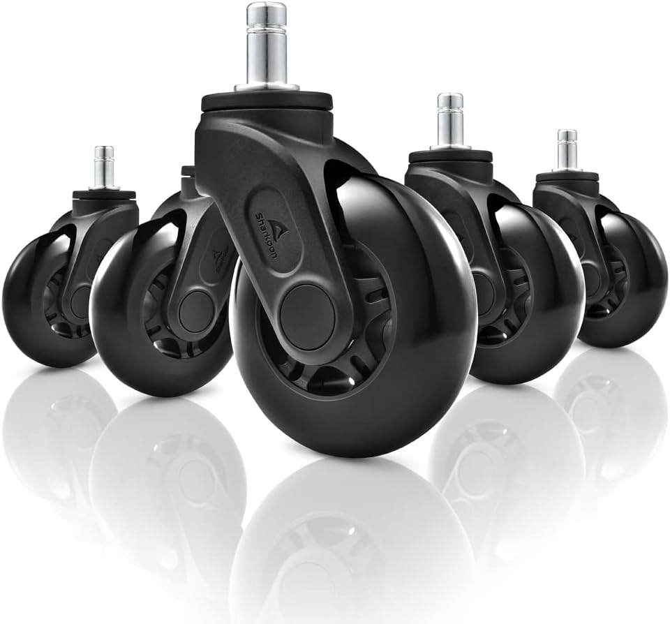 Sharkoon SW10, Ersatzrollen für Gaming- oder Schreibtischstühle, 75mm